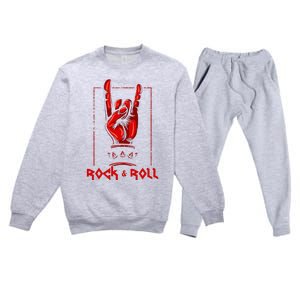 Heavy Metal Guitar Death Metal Rock N Roll Music Premium Crewneck Sweatsuit Set