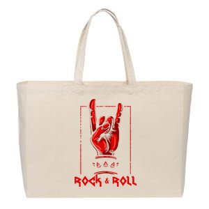 Heavy Metal Guitar Death Metal Rock N Roll Music Cotton Canvas Jumbo Tote