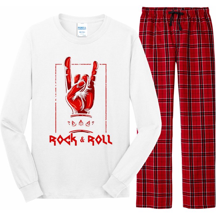 Heavy Metal Guitar Death Metal Rock N Roll Music Long Sleeve Pajama Set