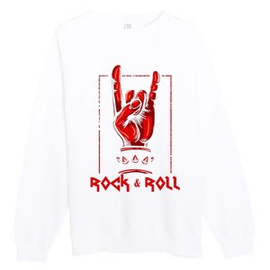 Heavy Metal Guitar Death Metal Rock N Roll Music Premium Crewneck Sweatshirt