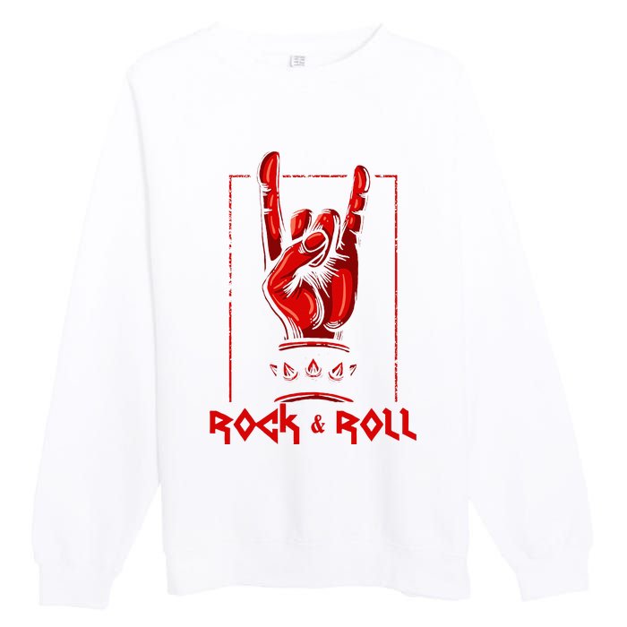 Heavy Metal Guitar Death Metal Rock N Roll Music Premium Crewneck Sweatshirt