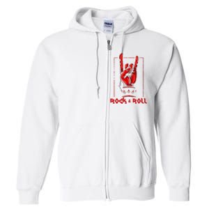 Heavy Metal Guitar Death Metal Rock N Roll Music Full Zip Hoodie