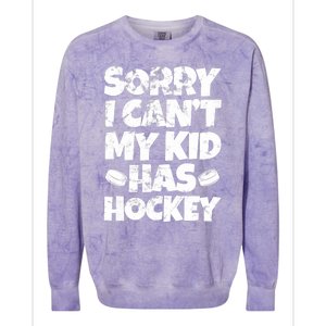 Hockey Mom Hockey Dad Sorry I Can't My Has Hockey Grunge Colorblast Crewneck Sweatshirt