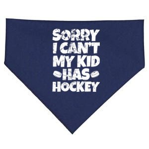 Hockey Mom Hockey Dad Sorry I Can't My Has Hockey Grunge USA-Made Doggie Bandana