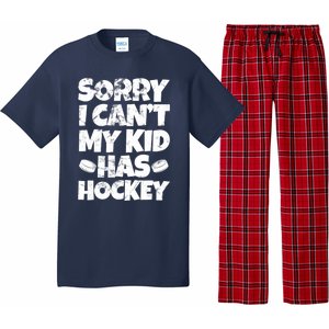 Hockey Mom Hockey Dad Sorry I Can't My Has Hockey Grunge Pajama Set