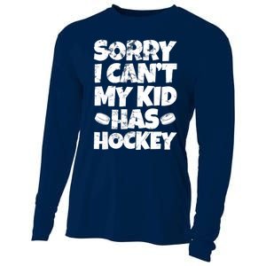 Hockey Mom Hockey Dad Sorry I Can't My Has Hockey Grunge Cooling Performance Long Sleeve Crew