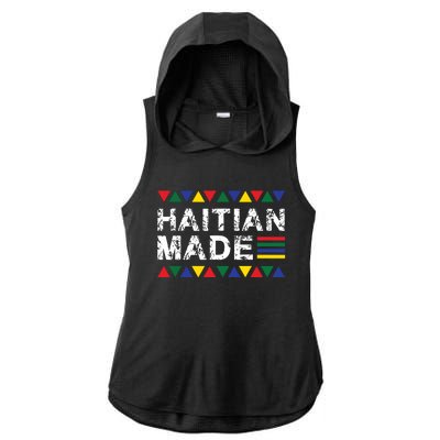 Haitian Made Haiti Pride Ladies PosiCharge Tri-Blend Wicking Draft Hoodie Tank