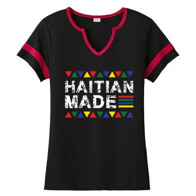 Haitian Made Haiti Pride Ladies Halftime Notch Neck Tee