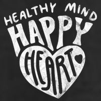 Healthy Mind Happy Heart Mental Health 7 Panel Mesh Trucker Snapback Hat