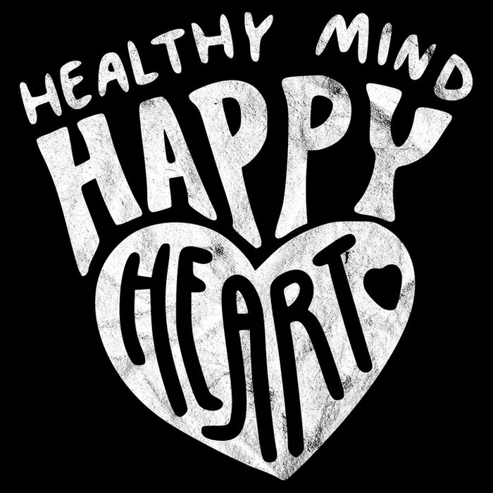 Healthy Mind Happy Heart Mental Health Drawstring Bag