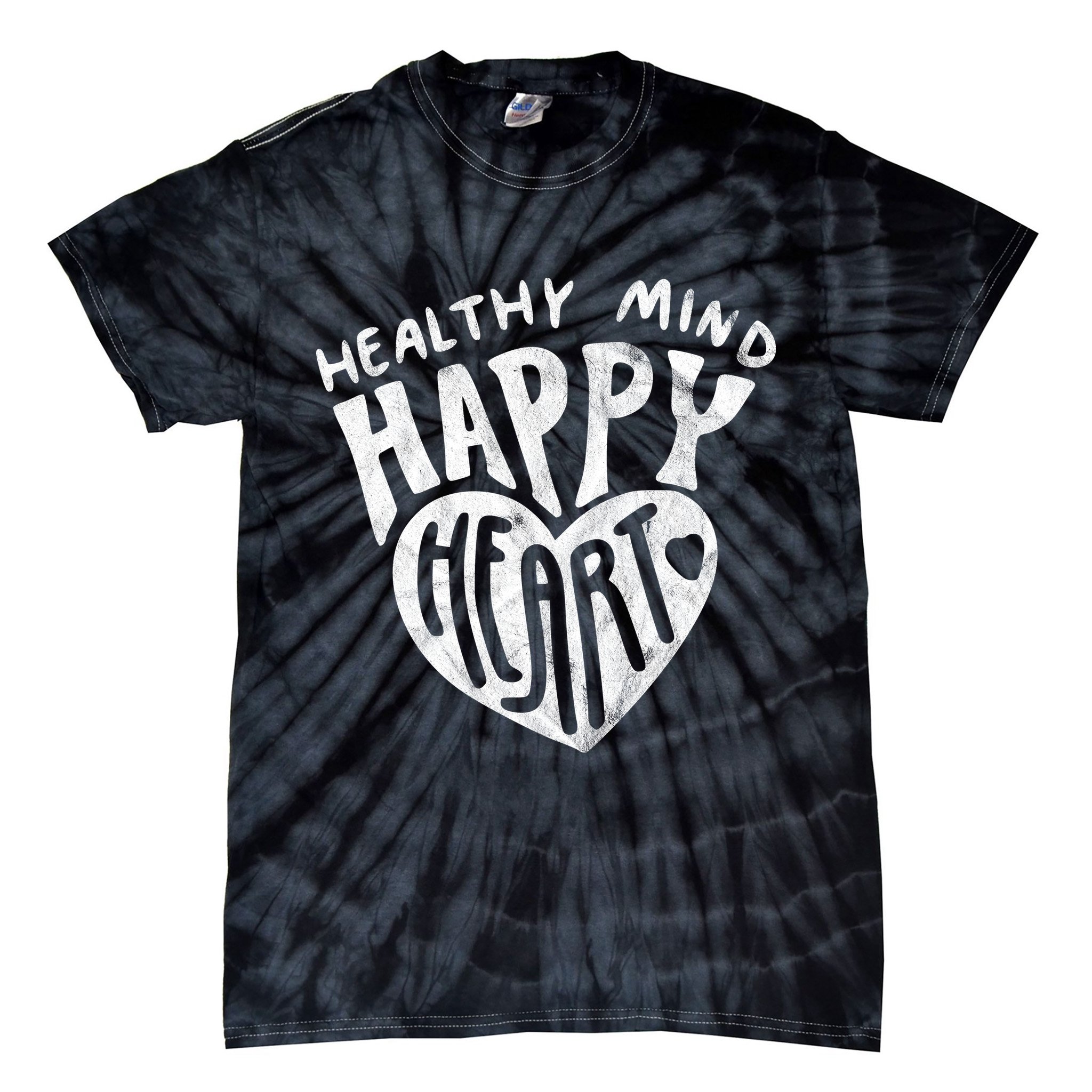 Healthy Mind Happy Heart Mental Health Tie-Dye T-Shirt