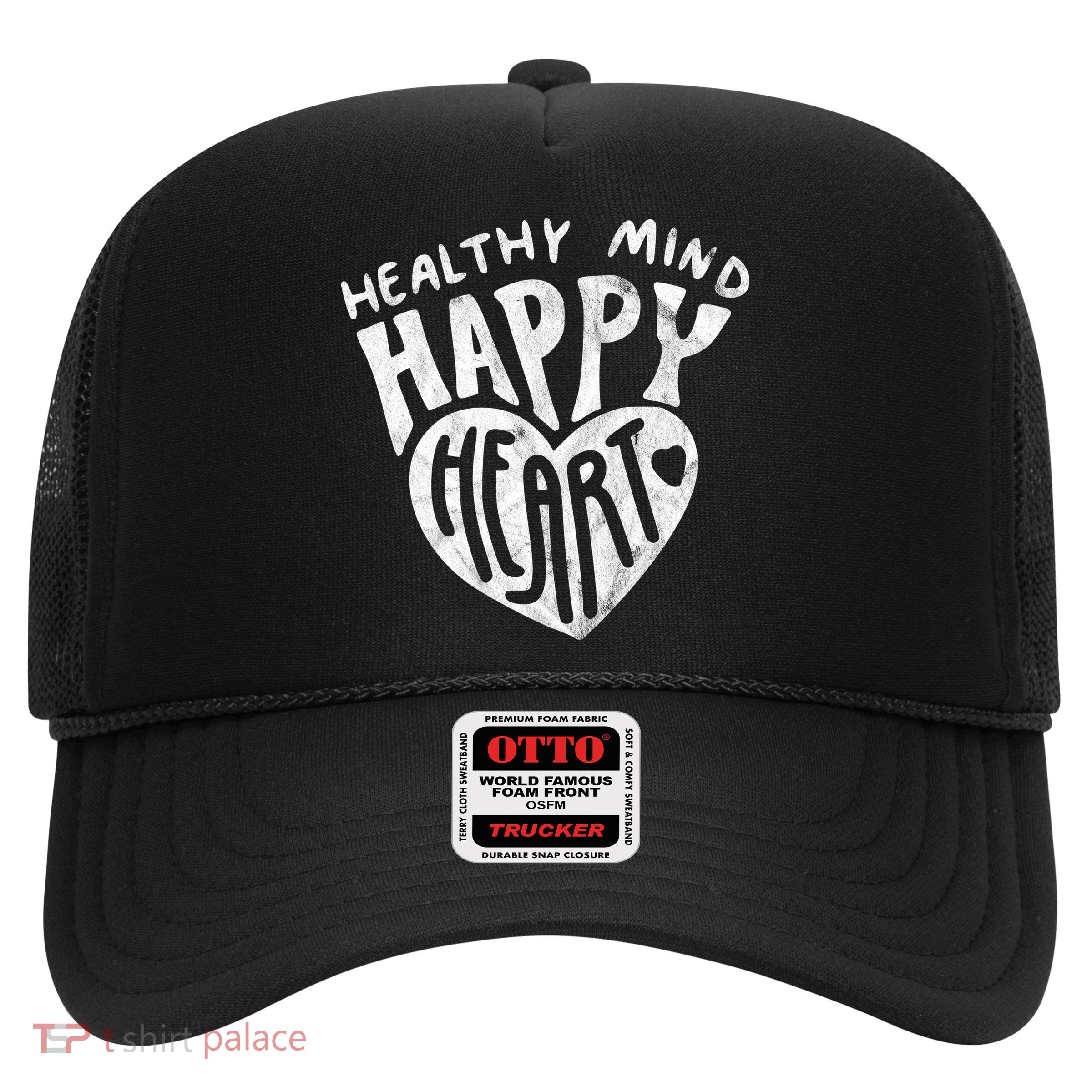 Healthy Mind Happy Heart Mental Health Trucker Hat