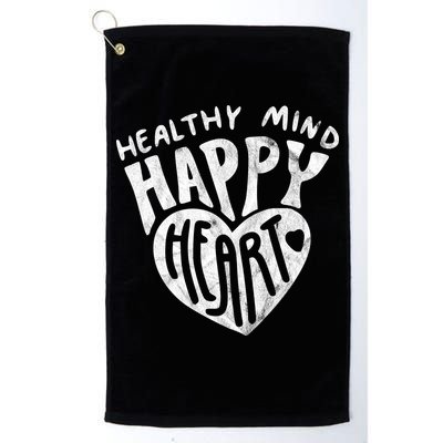 Healthy Mind Happy Heart Mental Health Golf Towel