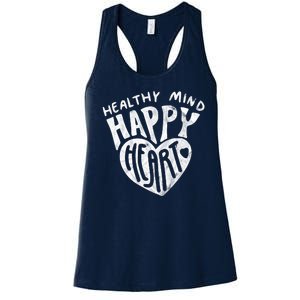 Healthy Mind Happy Heart Mental Health Women's Racerback Tank