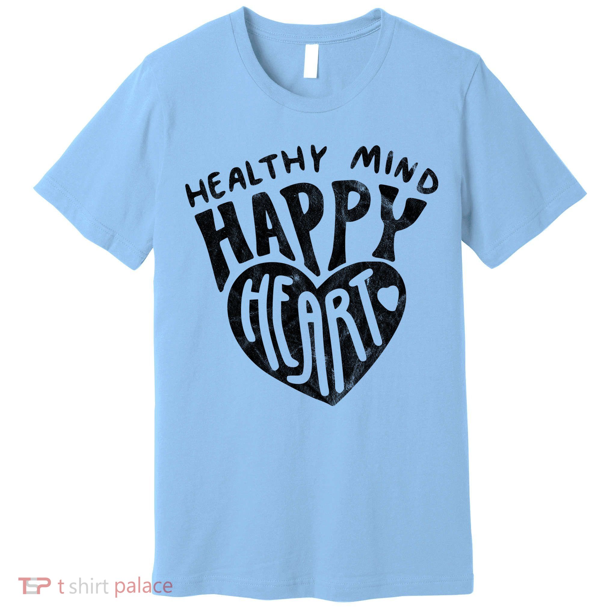 Healthy Mind Happy Heart Mental Health Premium T-Shirt