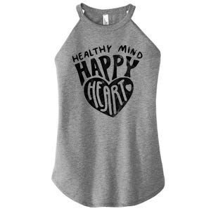 Healthy Mind Happy Heart Mental Health Women's Perfect Tri Rocker Tank