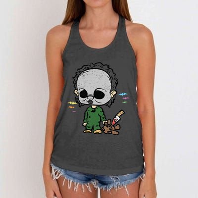 Horror Movie Halloween Costume Scary Women's Knotted Racerback Tank