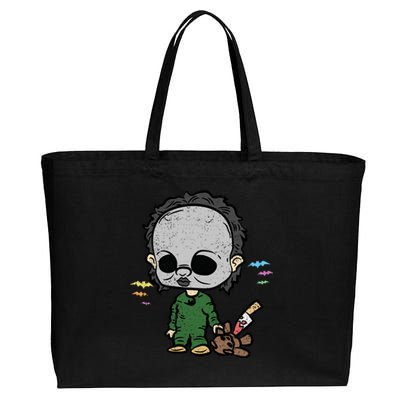 Horror Movie Halloween Costume Scary Cotton Canvas Jumbo Tote