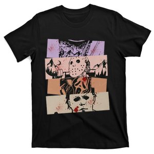 Horror Movie Halloween Scream Jason Spooky Halloween Character Groovy Retro T-Shirt