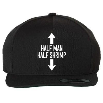 Half Man Half Shrimp Funny Wool Snapback Cap