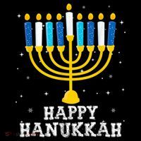 Hanukkah Menorah Happy Hanukkah Flexfit Unipanel Trucker Cap