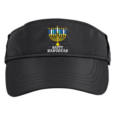 Hanukkah Menorah Happy Hanukkah Adult Drive Performance Visor