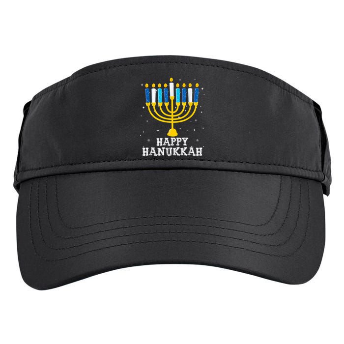Hanukkah Menorah Happy Hanukkah Adult Drive Performance Visor