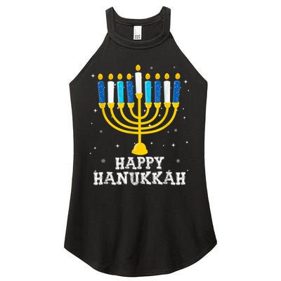 Hanukkah Menorah Happy Hanukkah Women's Perfect Tri Rocker Tank