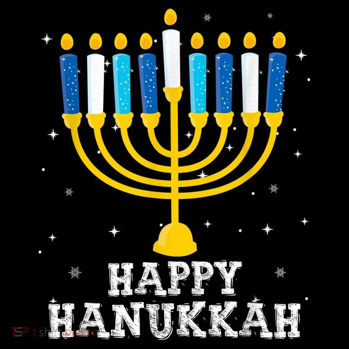 Hanukkah Menorah Happy Hanukkah Wool Snapback Cap