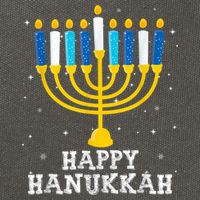 Hanukkah Menorah Happy Hanukkah Cotton Canvas Backpack