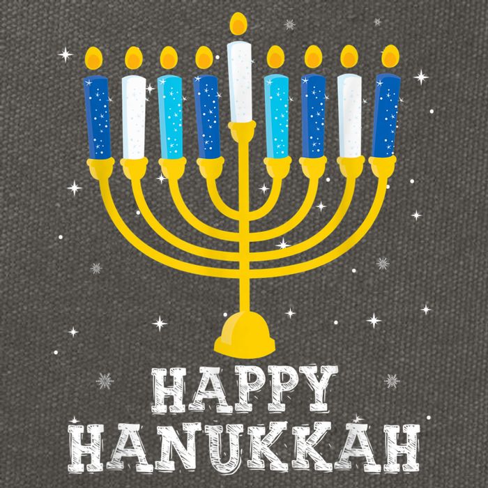 Hanukkah Menorah Happy Hanukkah Cotton Canvas Backpack