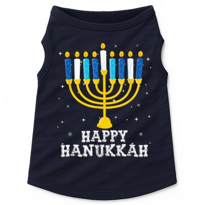 Hanukkah Menorah Happy Hanukkah Doggie Tank