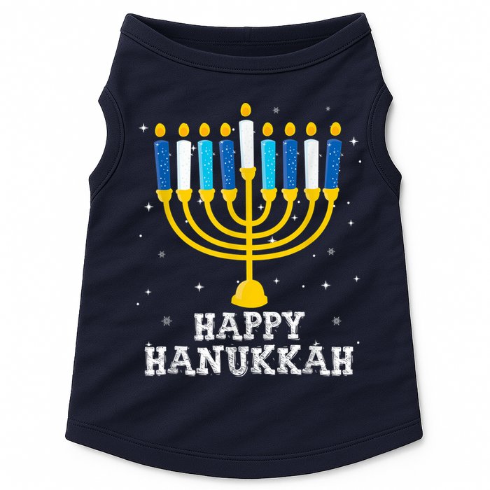 Hanukkah Menorah Happy Hanukkah Doggie Tank