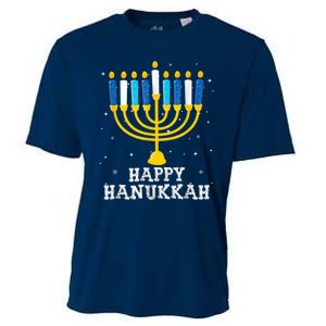 Hanukkah Menorah Happy Hanukkah Cooling Performance Crew T-Shirt