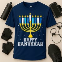 Hanukkah Menorah Happy Hanukkah Performance Shirt