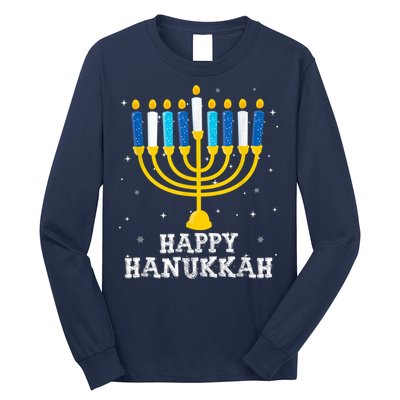 Hanukkah Menorah Happy Hanukkah Long Sleeve Shirt