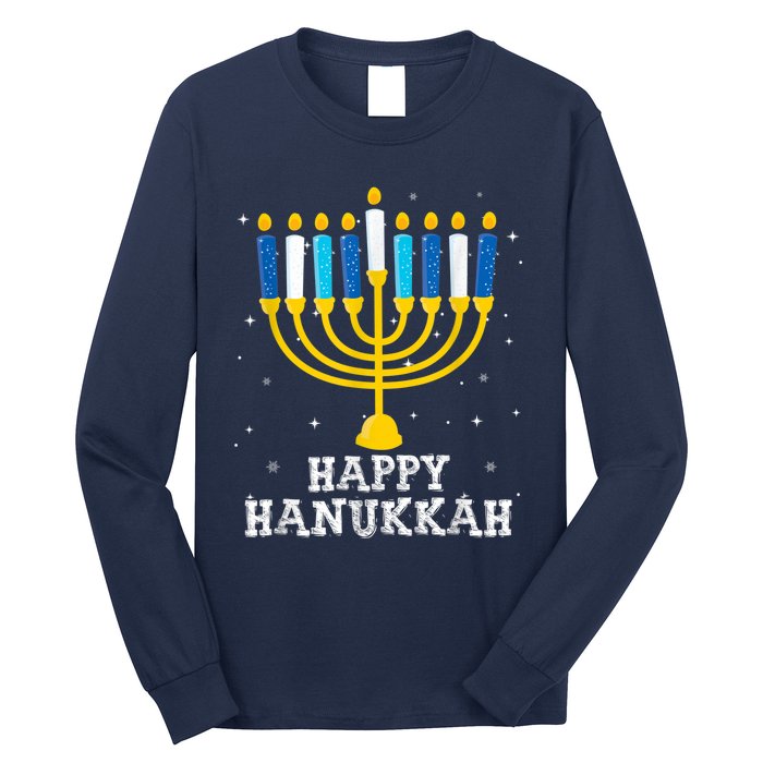 Hanukkah Menorah Happy Hanukkah Long Sleeve Shirt