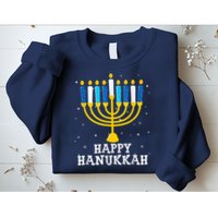 Hanukkah Menorah Happy Hanukkah Sweatshirt