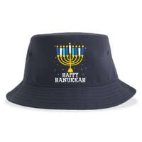 Hanukkah Menorah Happy Hanukkah Sustainable Bucket Hat