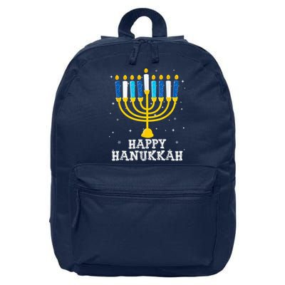 Hanukkah Menorah Happy Hanukkah 16 in Basic Backpack