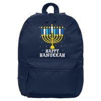 Hanukkah Menorah Happy Hanukkah 16 in Basic Backpack