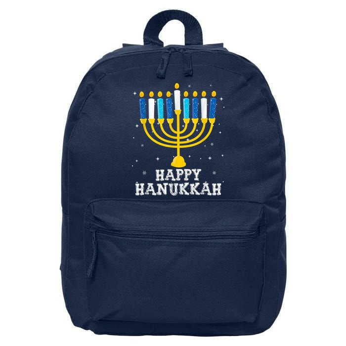 Hanukkah Menorah Happy Hanukkah 16 in Basic Backpack