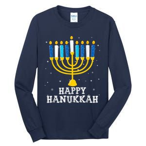 Hanukkah Menorah Happy Hanukkah Tall Long Sleeve T-Shirt