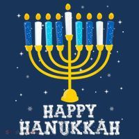 Hanukkah Menorah Happy Hanukkah Magnet