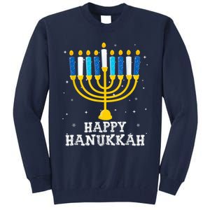 Hanukkah Menorah Happy Hanukkah Tall Sweatshirt