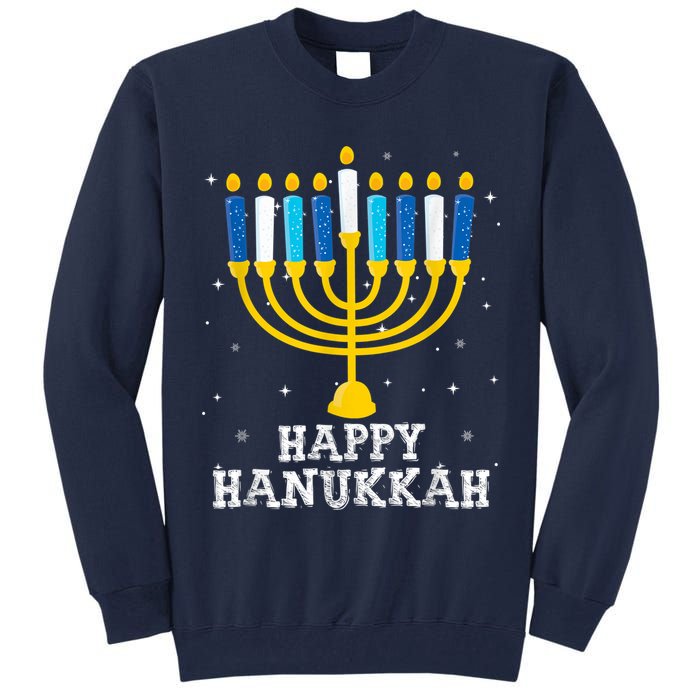 Hanukkah Menorah Happy Hanukkah Tall Sweatshirt