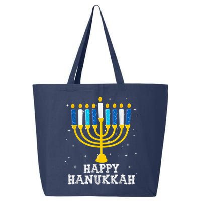 Hanukkah Menorah Happy Hanukkah 25L Jumbo Tote