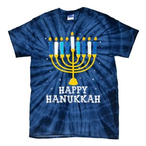 Hanukkah Menorah Happy Hanukkah Tie-Dye T-Shirt