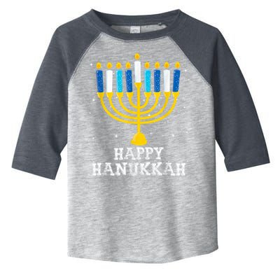 Hanukkah Menorah Happy Hanukkah Toddler Fine Jersey T-Shirt