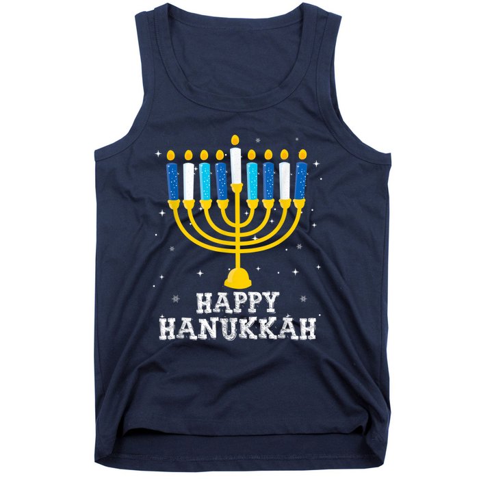 Hanukkah Menorah Happy Hanukkah Tank Top